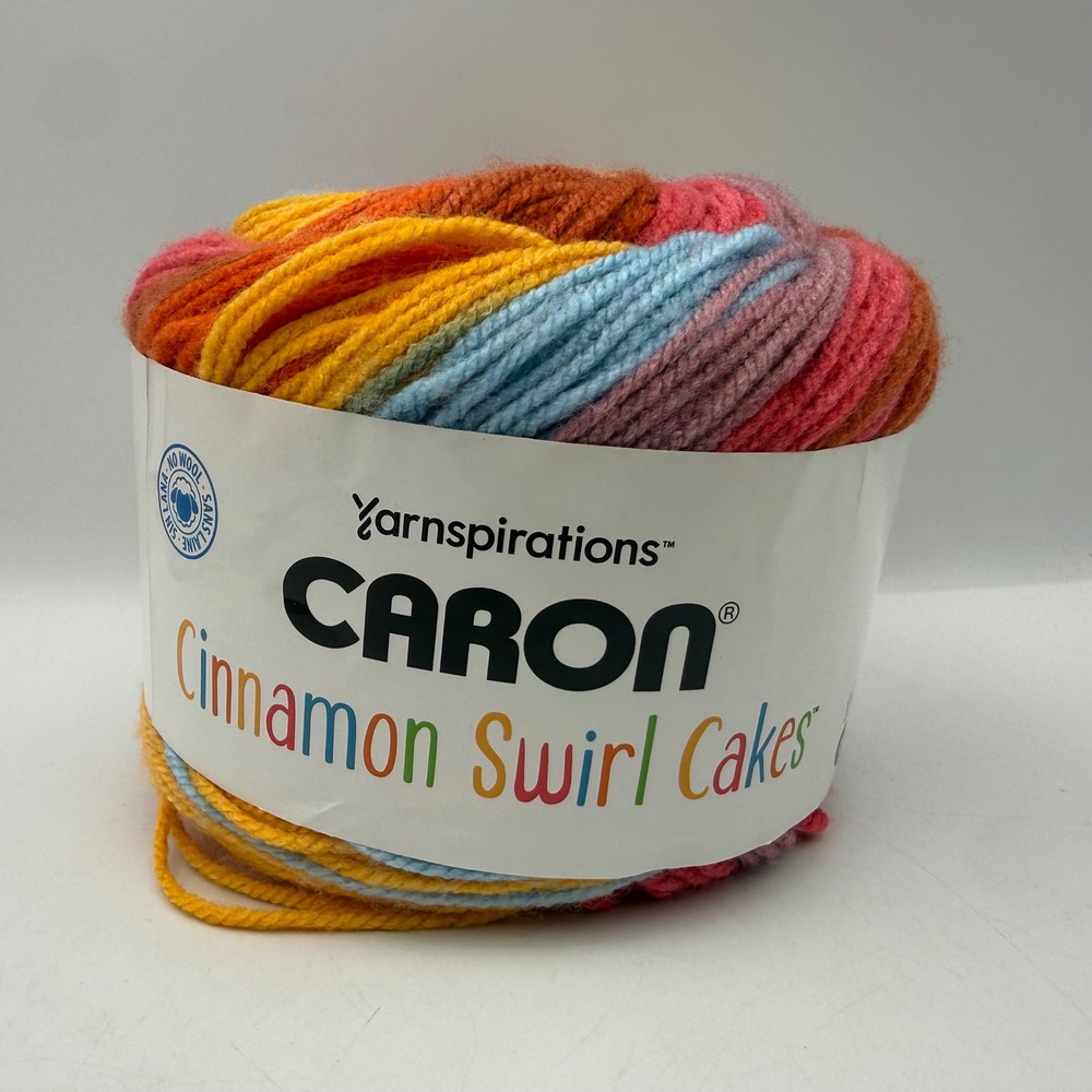 Caron Cinnamon Swirl Cakes Beach Towel Acrylic Yarn 8oz 407yds Medium 4 Worsted
